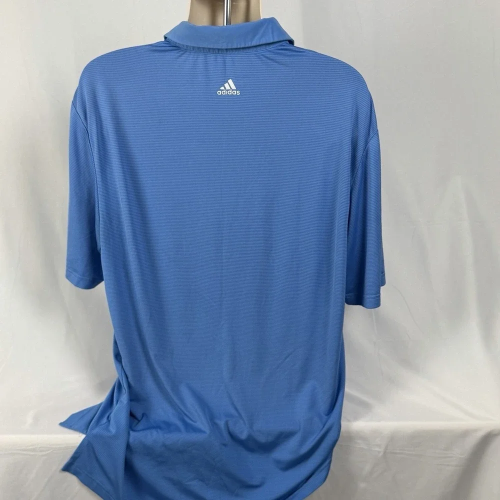 adidas Men's Ultimate Short Sleeve Golf Polo Shirt Light Blue, Stretch, Size L